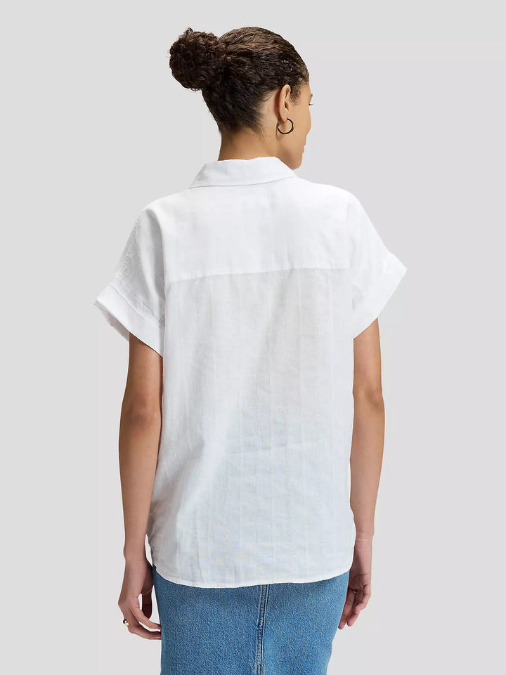 Lee - SS Loose Utility Skjorte - Bright White