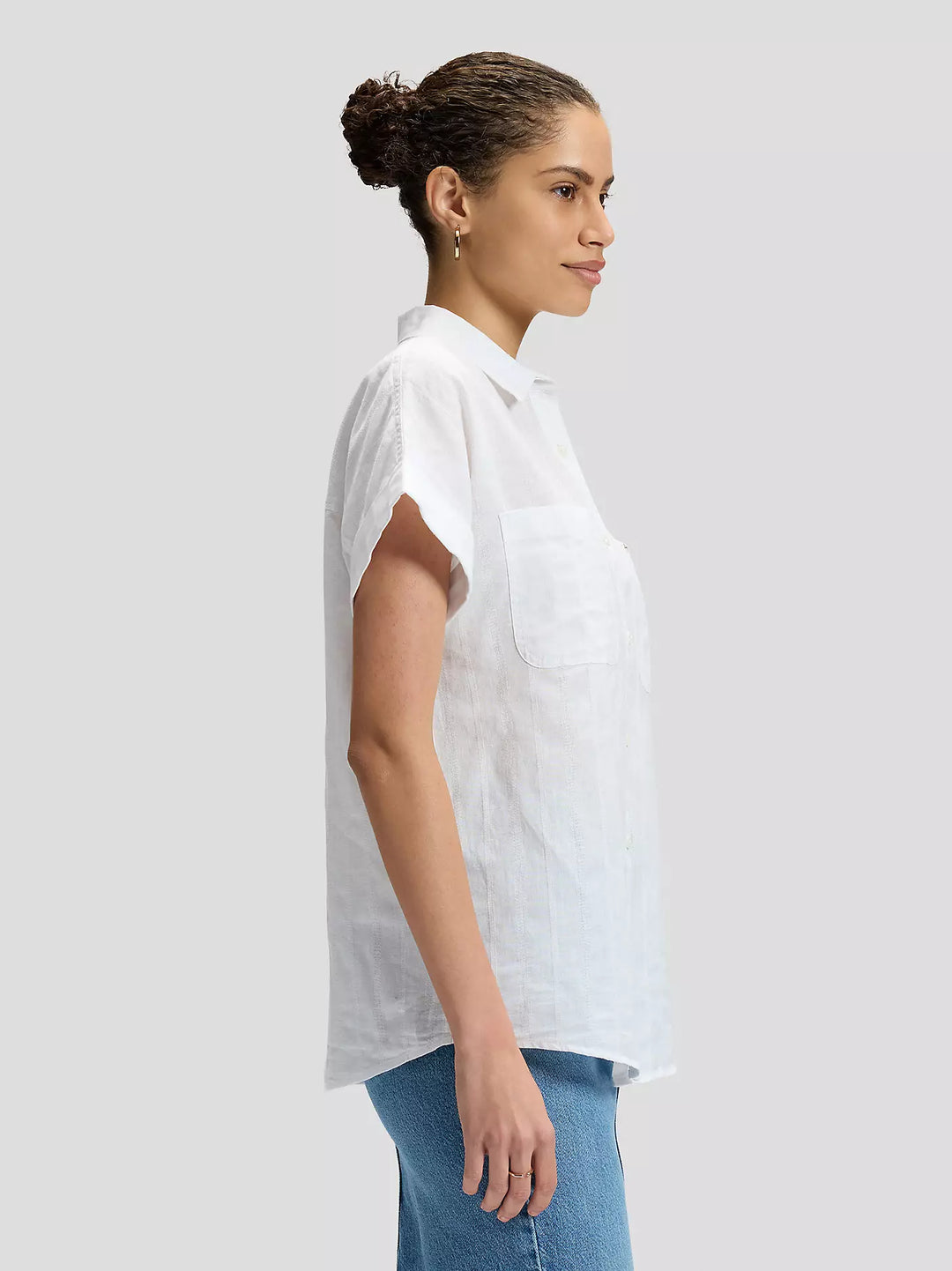 Lee - SS Loose Utility Skjorte - Bright White