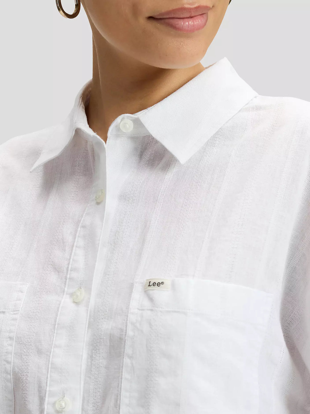 Lee - SS Loose Utility Skjorte - Bright White