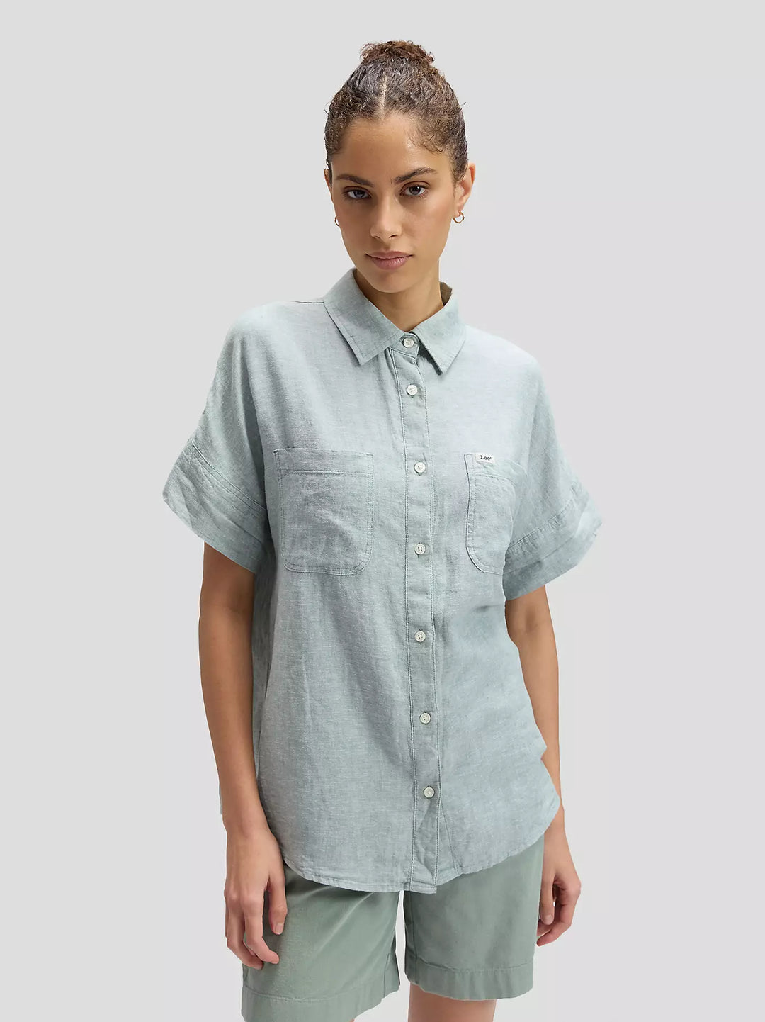 Lee - SS Loose Utility Skjorte - Desert Sage