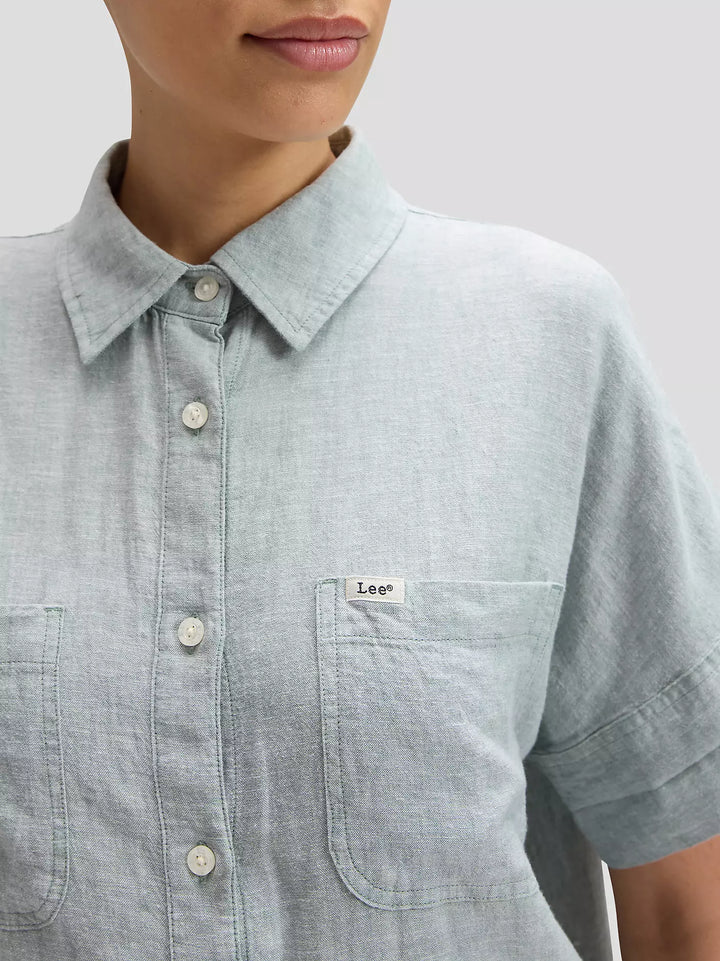 Lee - SS Loose Utility Skjorte - Desert Sage