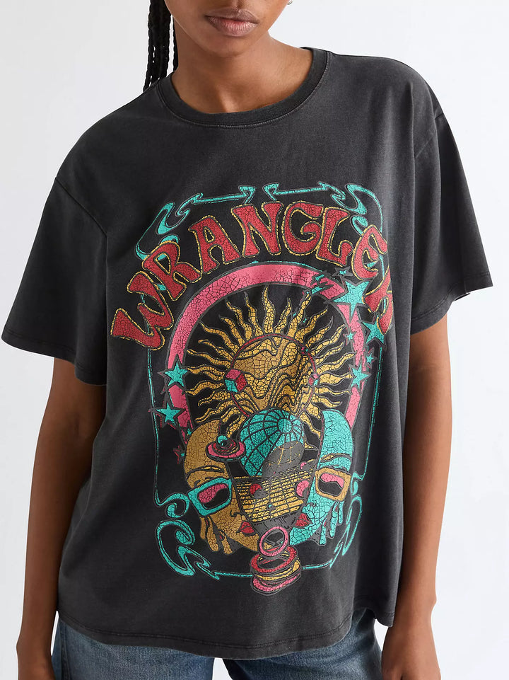 Wrangler - Girlfriend tee - Faded black