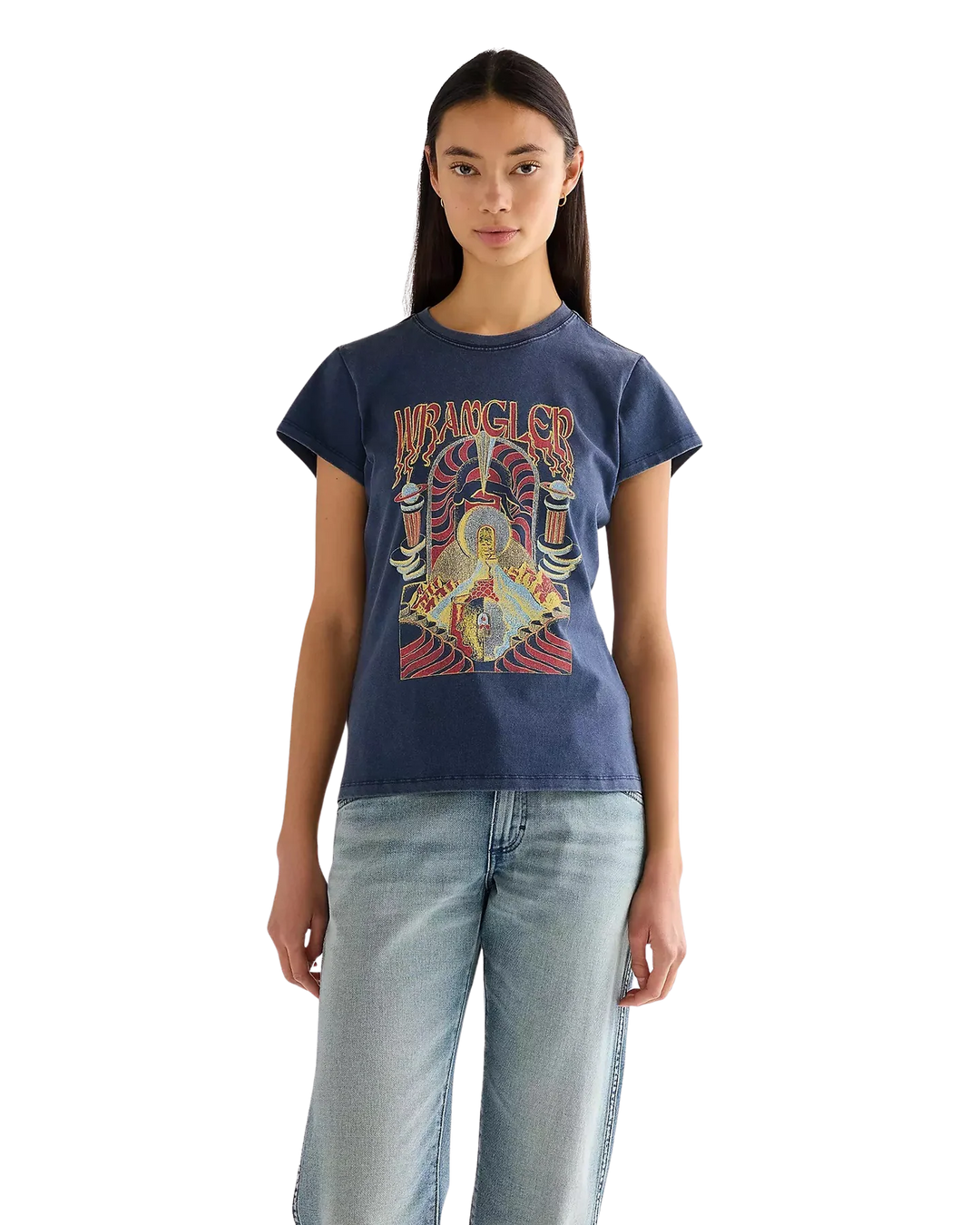 Wrangler - Shrunken band tee - Navy
