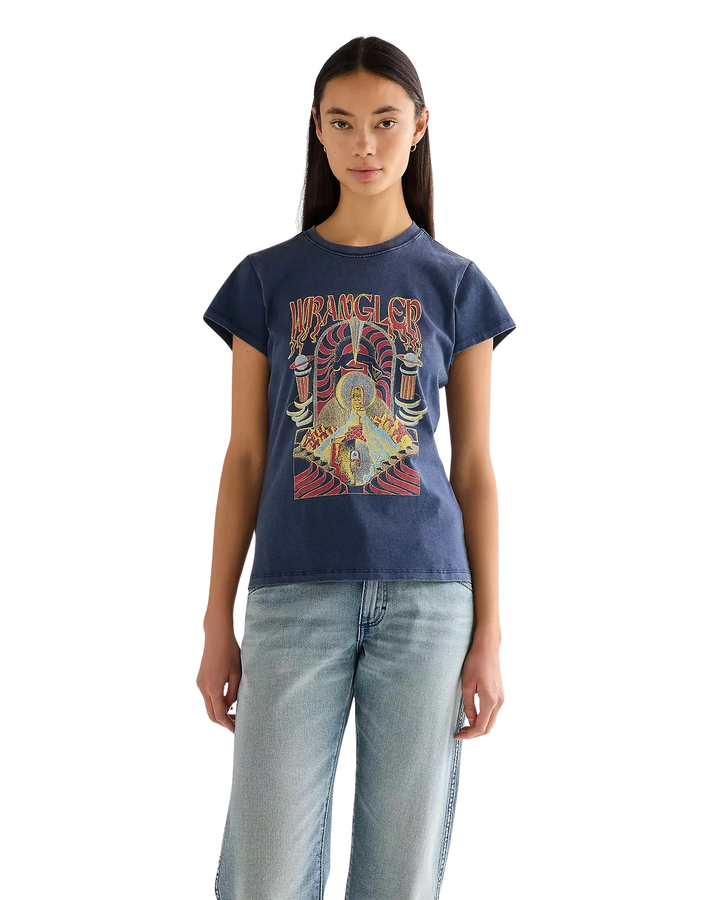 Wrangler - Shrunken band tee - Navy
