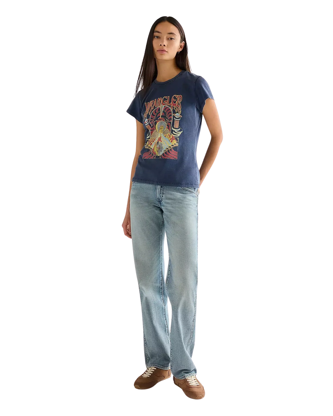 Wrangler - Shrunken band tee - Navy