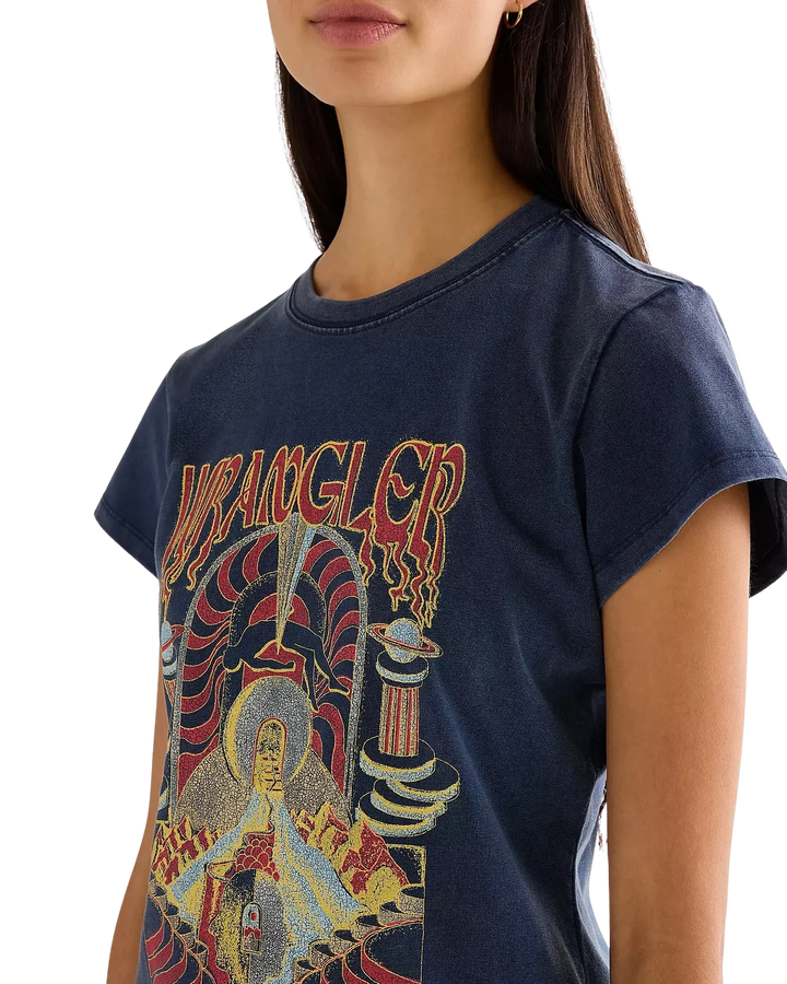 Wrangler - Shrunken band tee - Navy