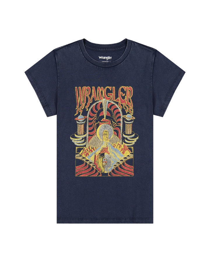 Wrangler - Shrunken band tee - Navy