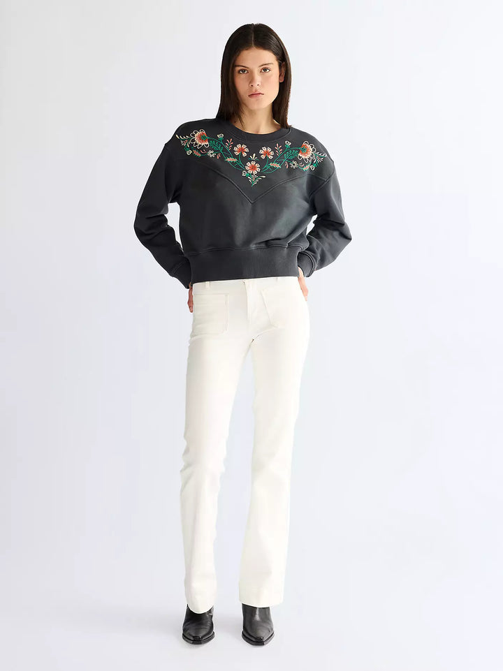 Wrangler - Embroidered sweat - Faded Black