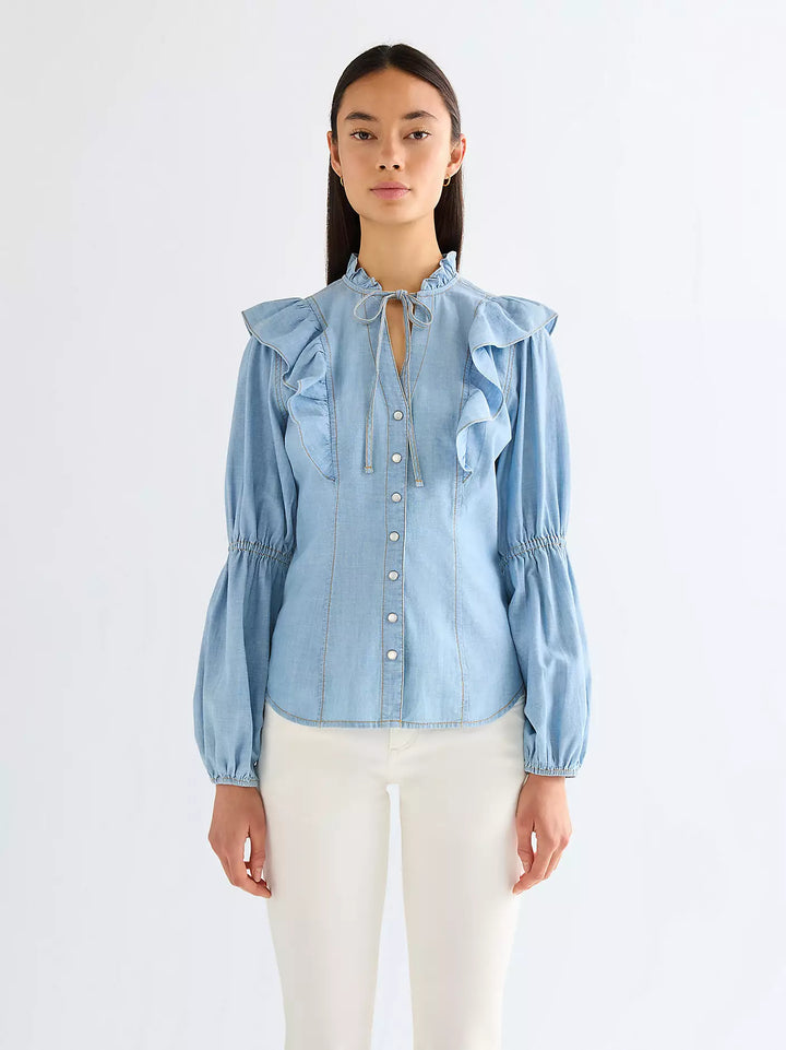 Wrangler - Romance blouse - Manor Blue
