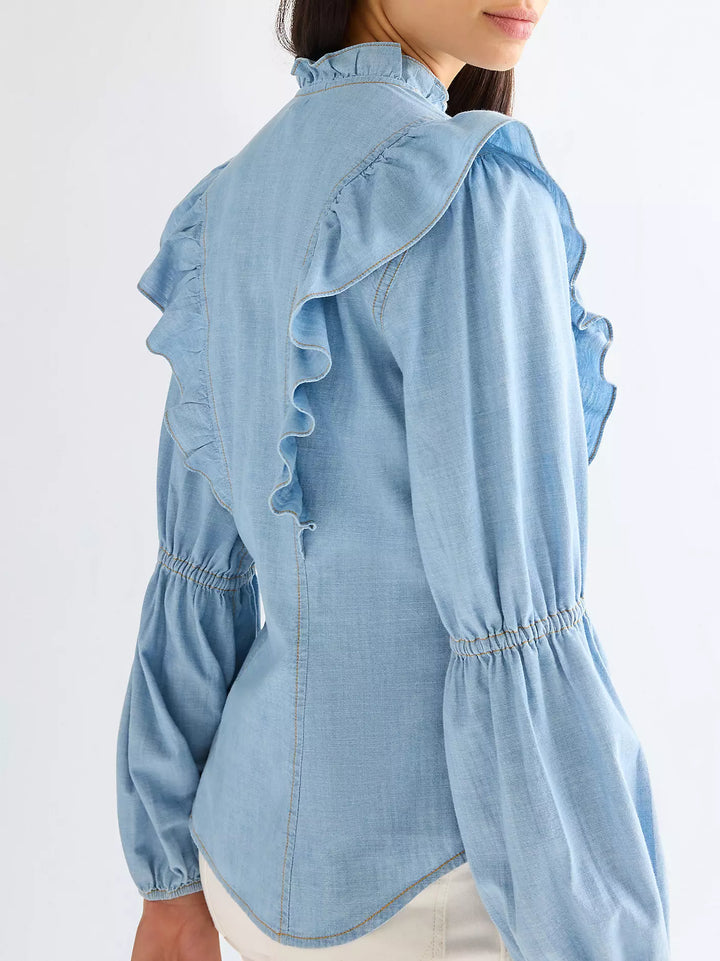 Wrangler - Romance blouse - Manor Blue