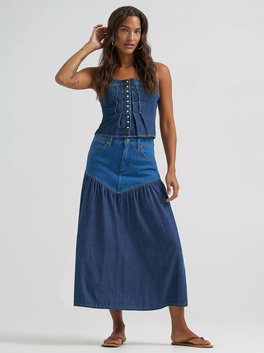 Wrangler - Basque waist skirt - Lone rider