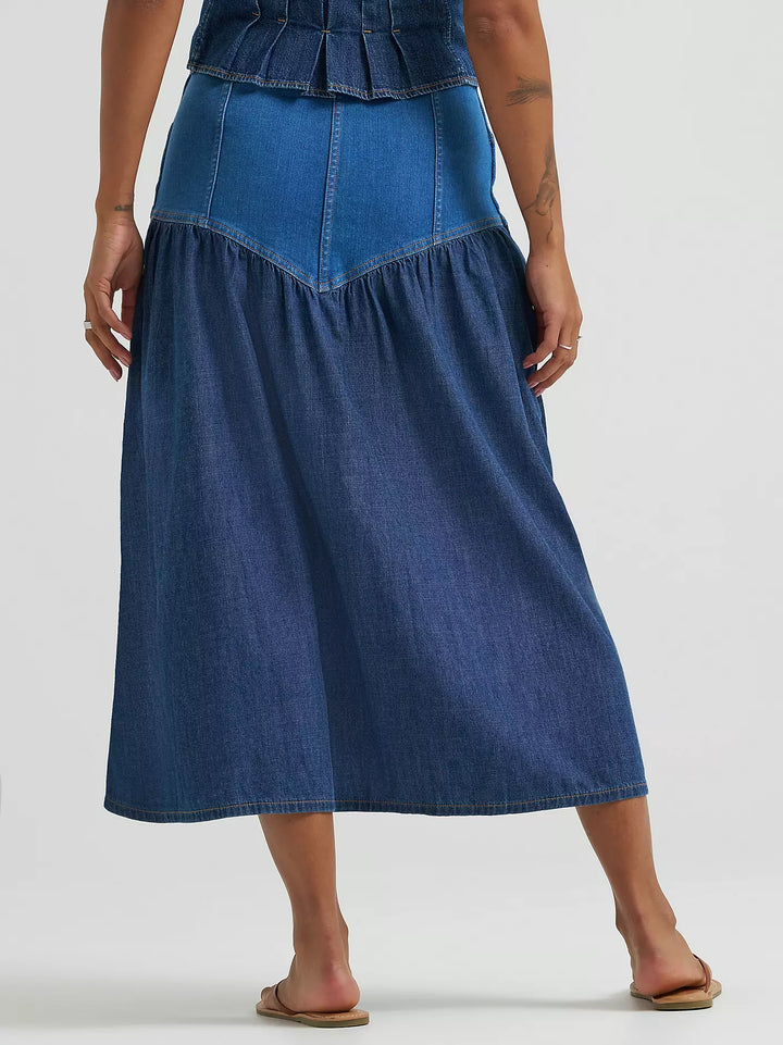 Wrangler - Basque waist skirt - Lone rider