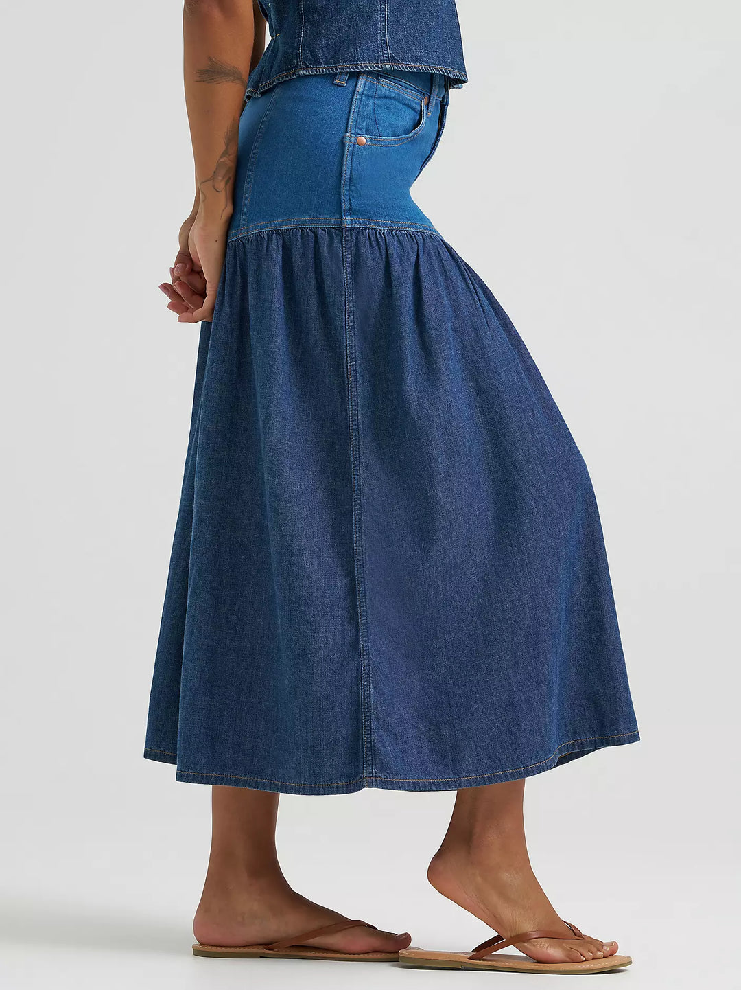 Wrangler - Basque waist skirt - Lone rider