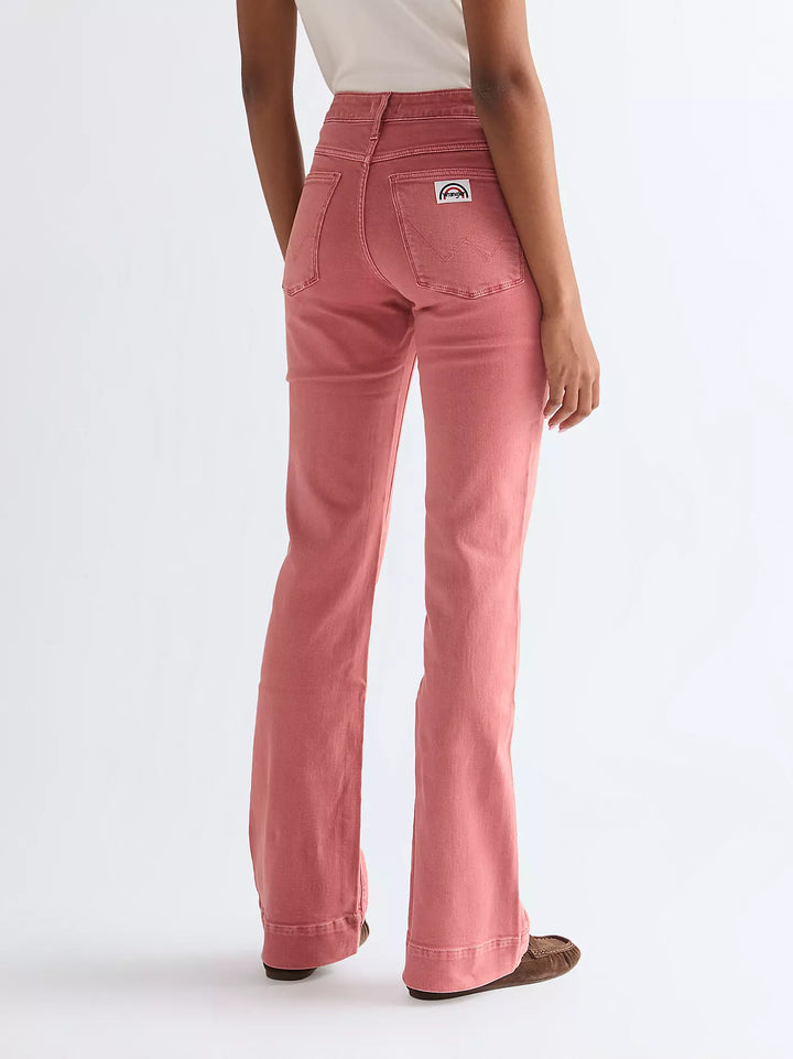 Wrangler - Flare Jeans - Washed Red