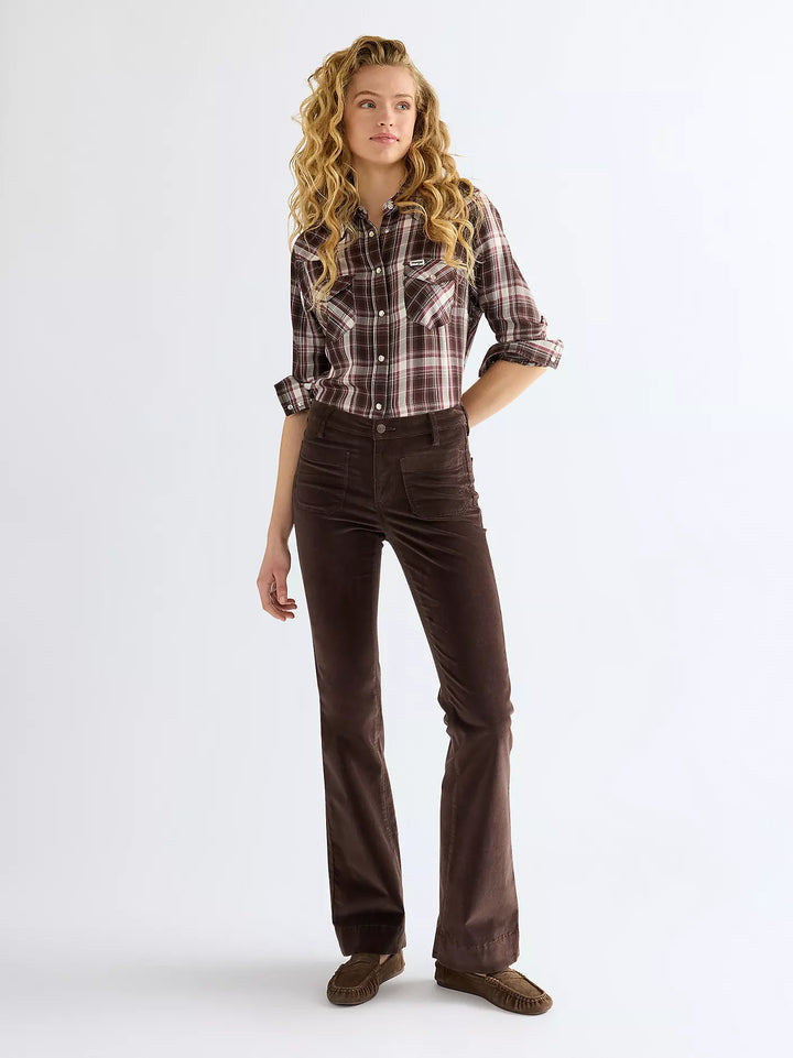 Wrangler - Flare Jeans - Chocolate Torte