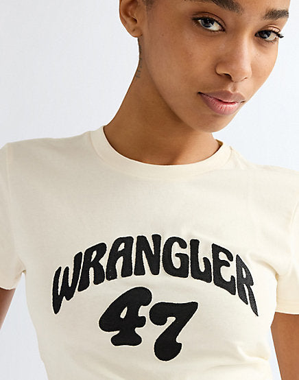 Wrangler - Shrunken Band T-shirt - Egret
