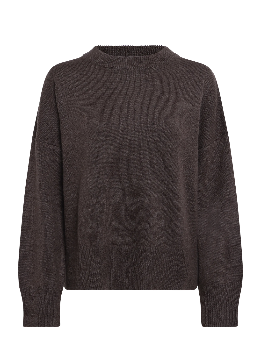 Davida - Boxy O-neck Sweater - Dark Chocolate