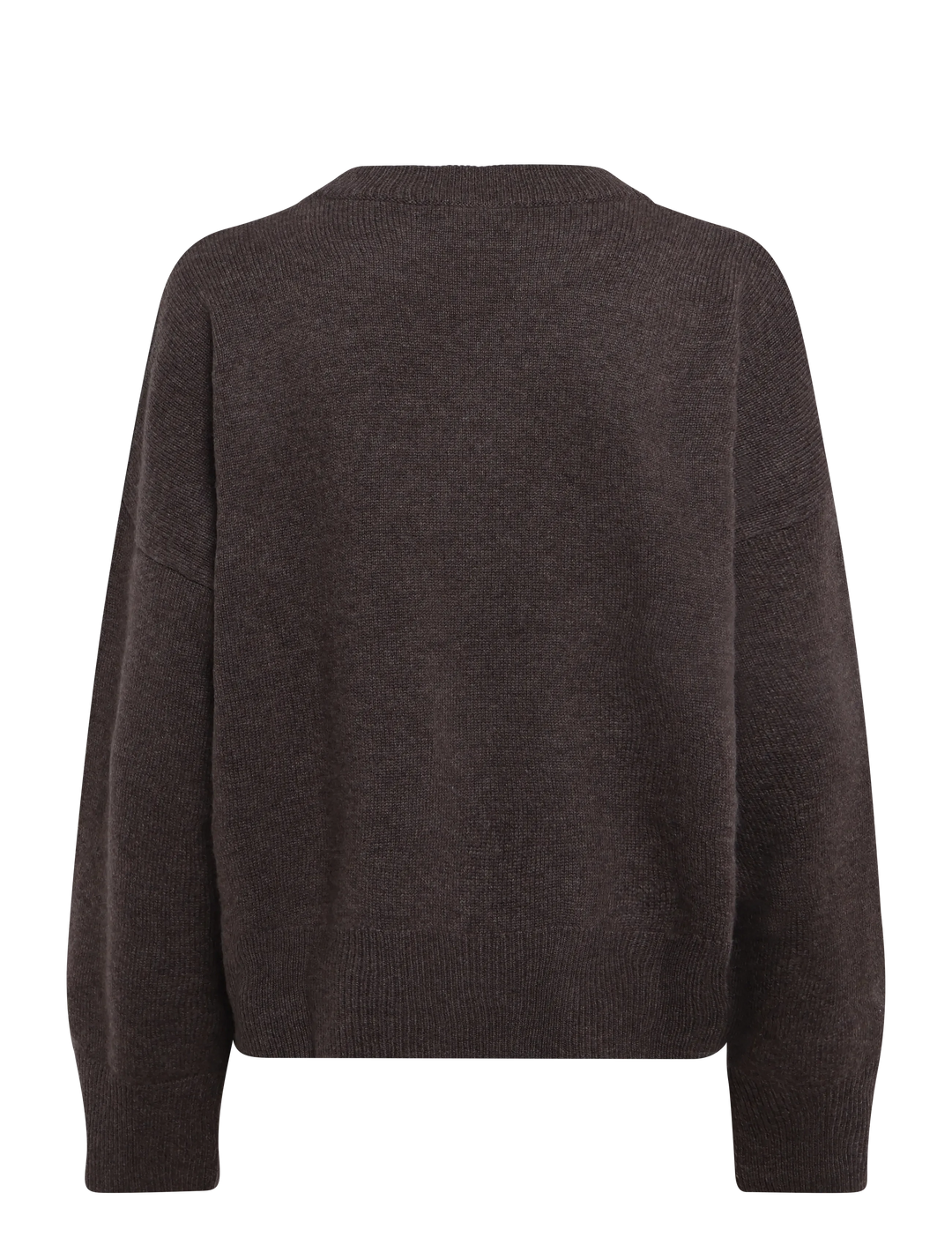 Davida - Boxy O-neck Sweater - Dark Chocolate