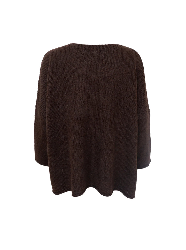 Black Colour - Alessia knit - Coffee - Onesize