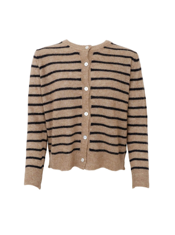 Black Colour - Dell strik cardigan - Taupe