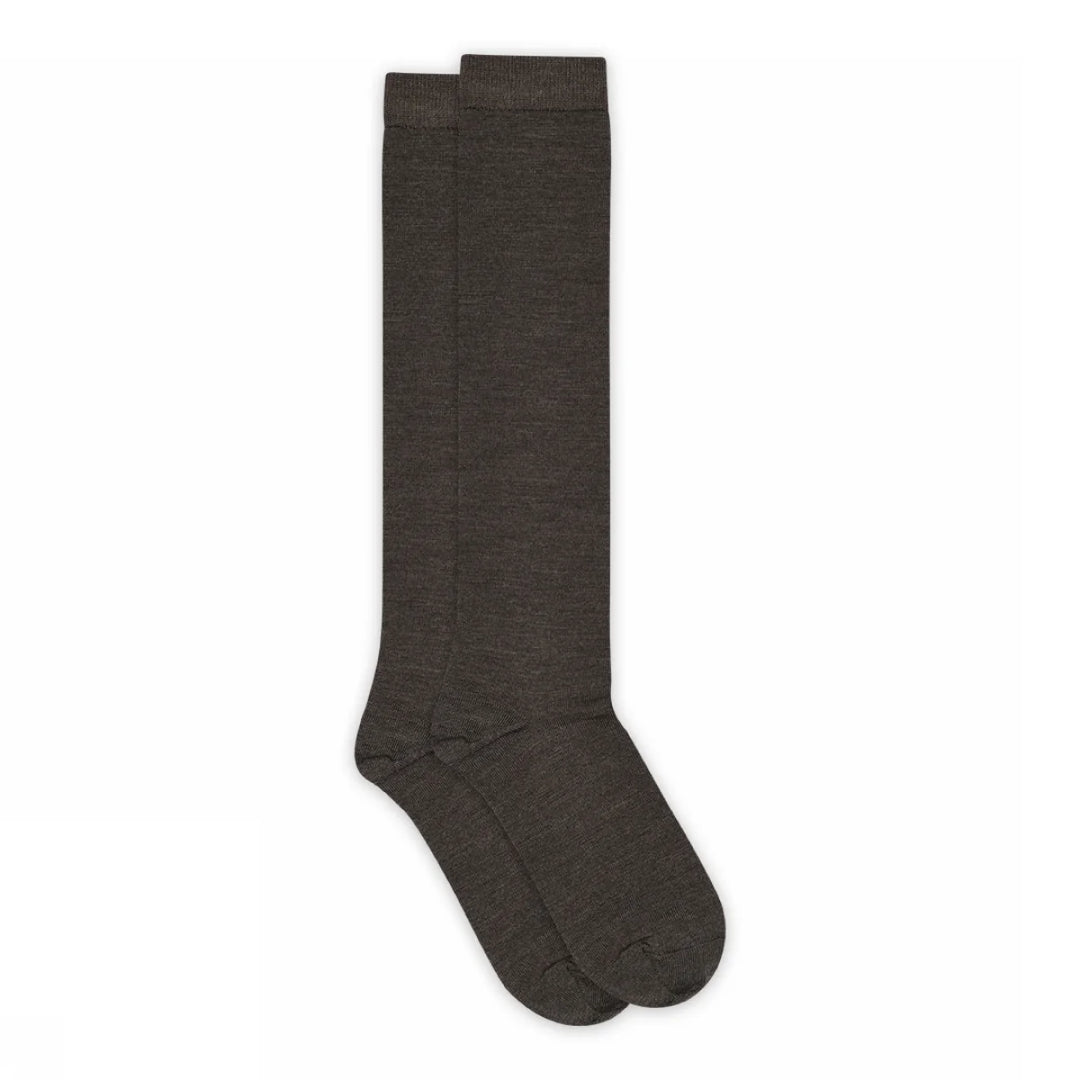 MP - Wool/cotton knæstrømper - Dark Brown