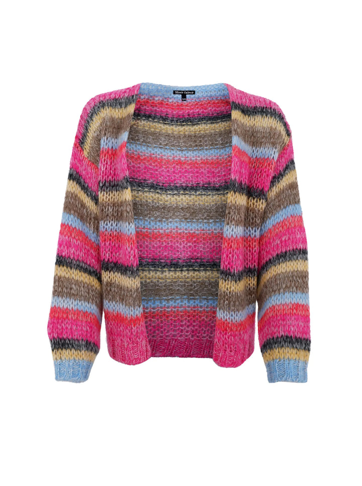 Black Colour - Milly knitted cardigan - Red multi - Onesize