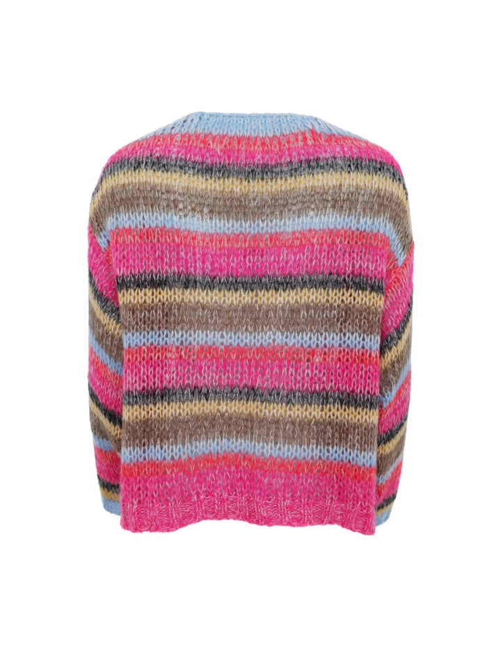 Black Colour - Milly knitted cardigan - Red multi - Onesize