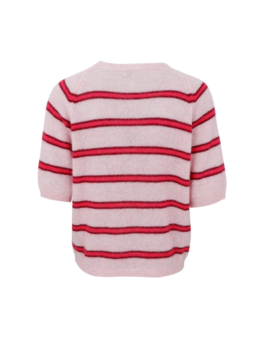 Black Colour - Dell SS knit - Rose red