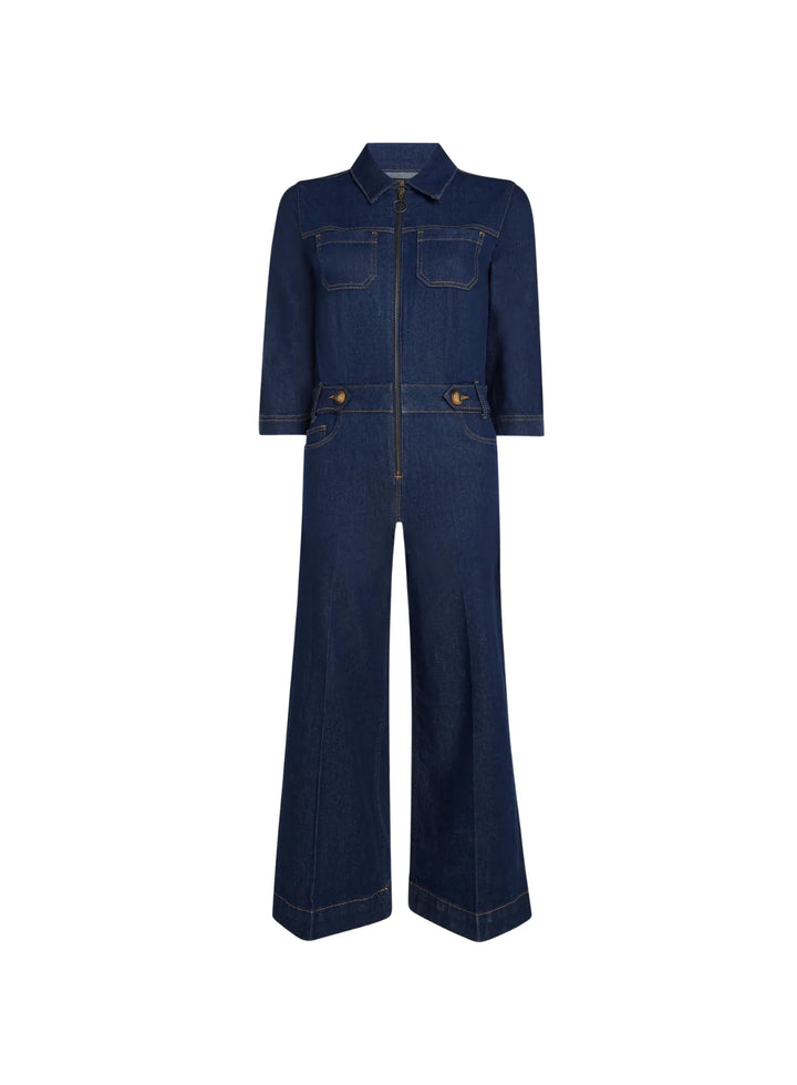 King Louie - Zip Buksedragt Onyx Denim - Deep Blue