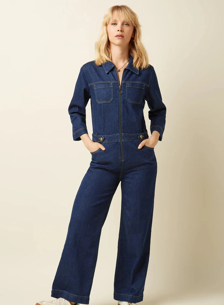 King Louie - Zip Buksedragt Onyx Denim - Deep Blue