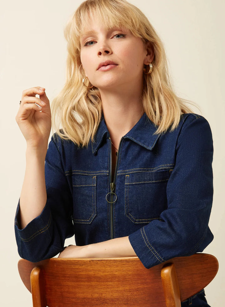 King Louie - Zip Buksedragt Onyx Denim - Deep Blue