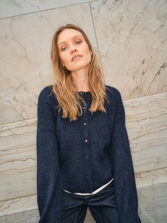 Mos Mosh - Almine Strik Cardigan - Salute Navy