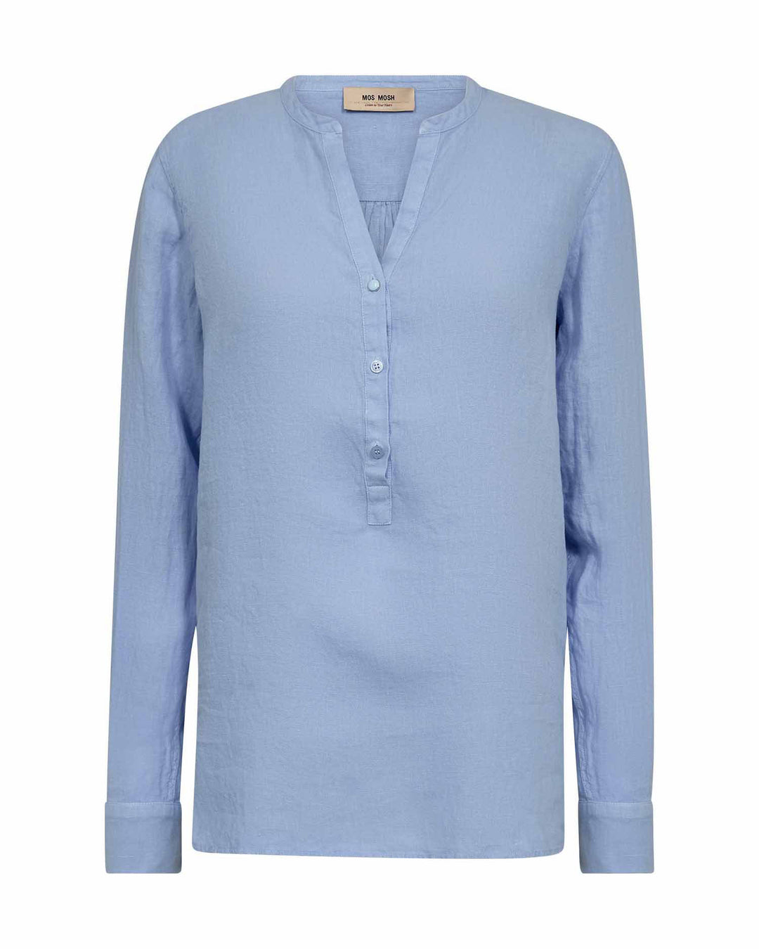 Mos Mosh - Danna Linen bluse - Brunnera Blue