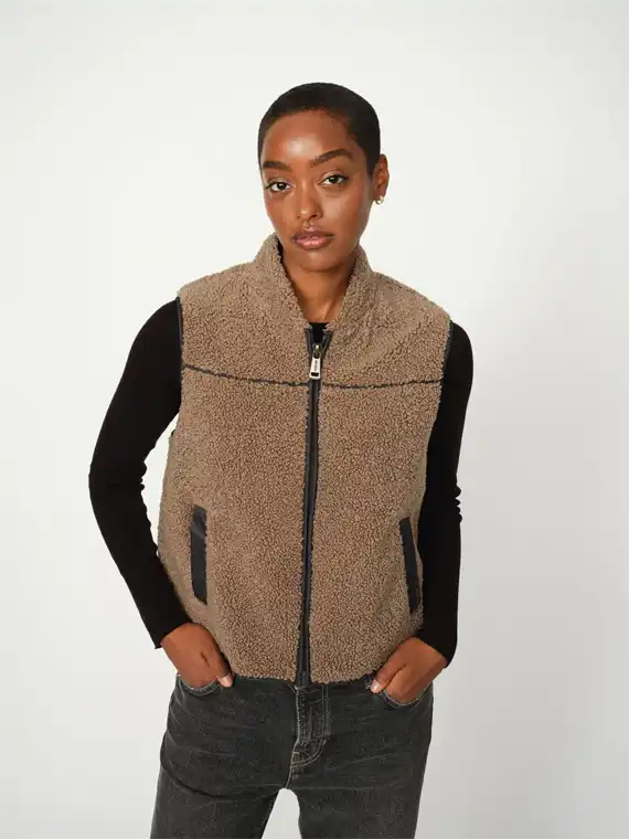 Mos Mosh - Rowe Teddy Vest - Falcon