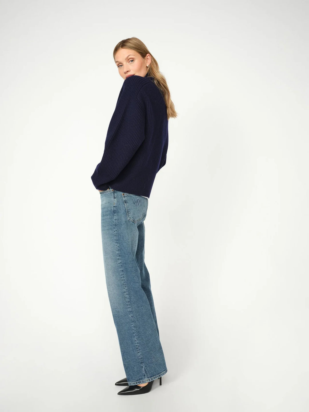 Mos Mosh - Amity Zip Strik Cardigan - Maritime Blue