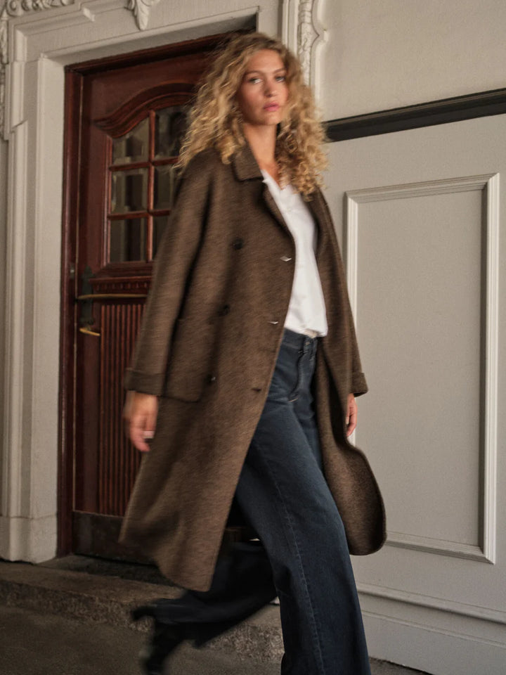 Mos Mosh - Lucca Barkley wool coat - Slate Black