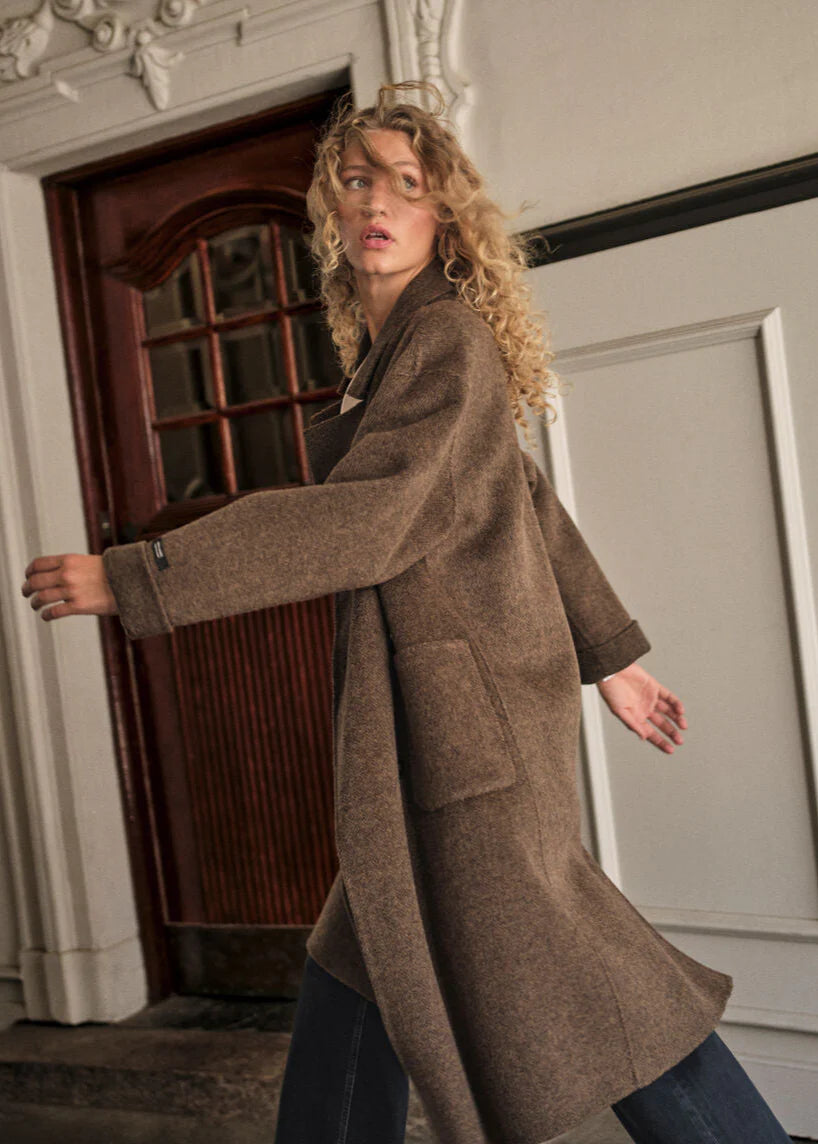Mos Mosh - Lucca Barkley wool coat - Slate Black
