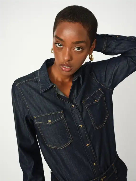 Mos Mosh - Natalie Denim Skjorte - Dark Blue