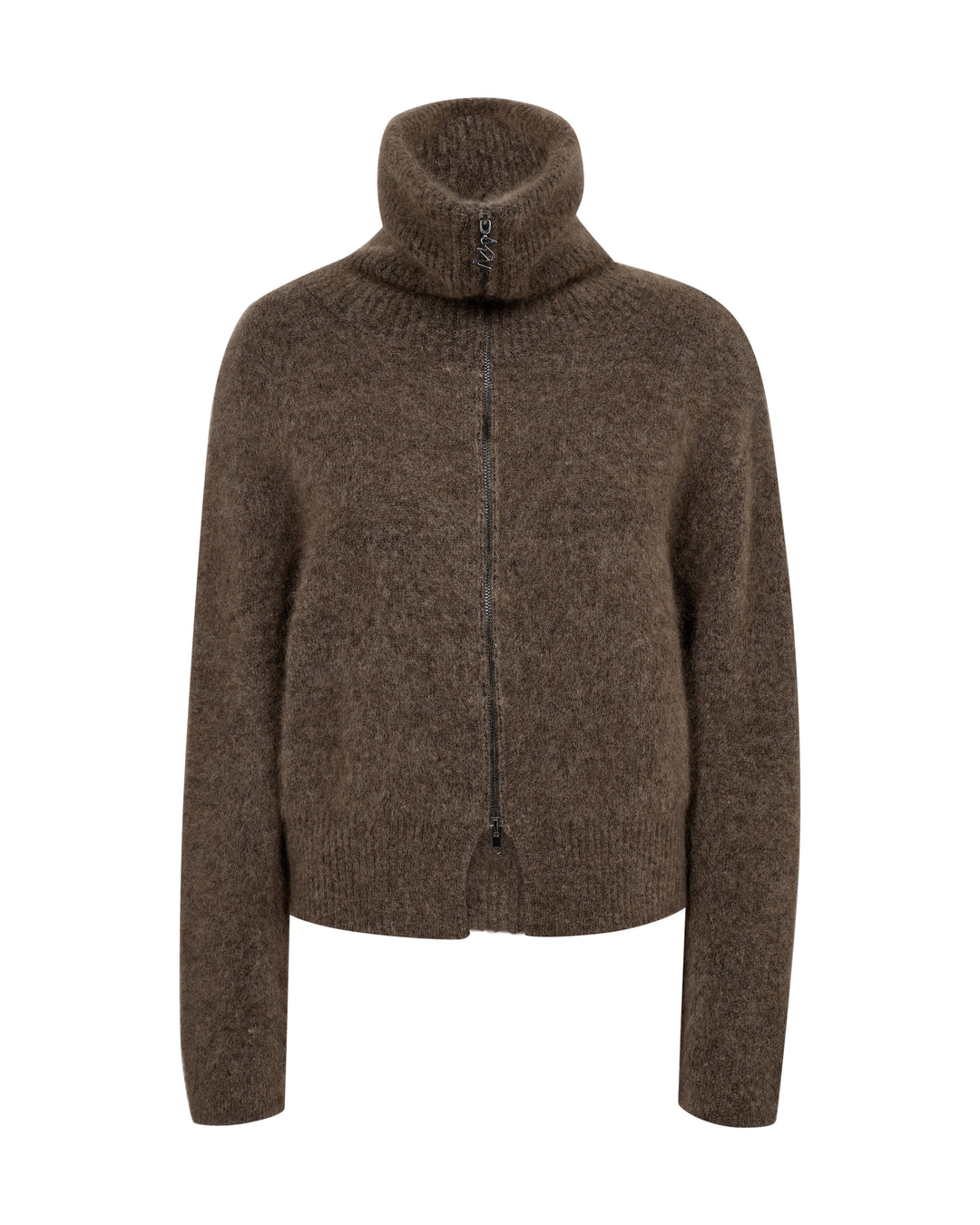 Mos Mosh - Hulda Knit Zip Cardigan - Bracken