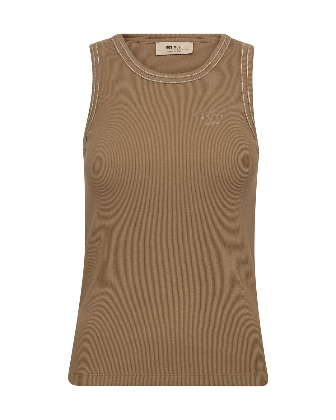 Mos Mosh - Ara Rib Tank Top - Petrified Oak