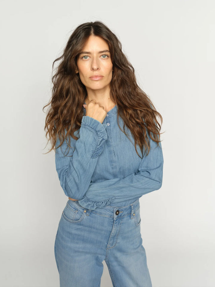 Mos Mosh - Mattie Denim Shirt - Mid Blue