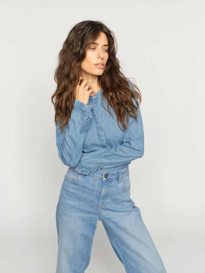Mos Mosh - Mattie Denim Shirt - Mid Blue