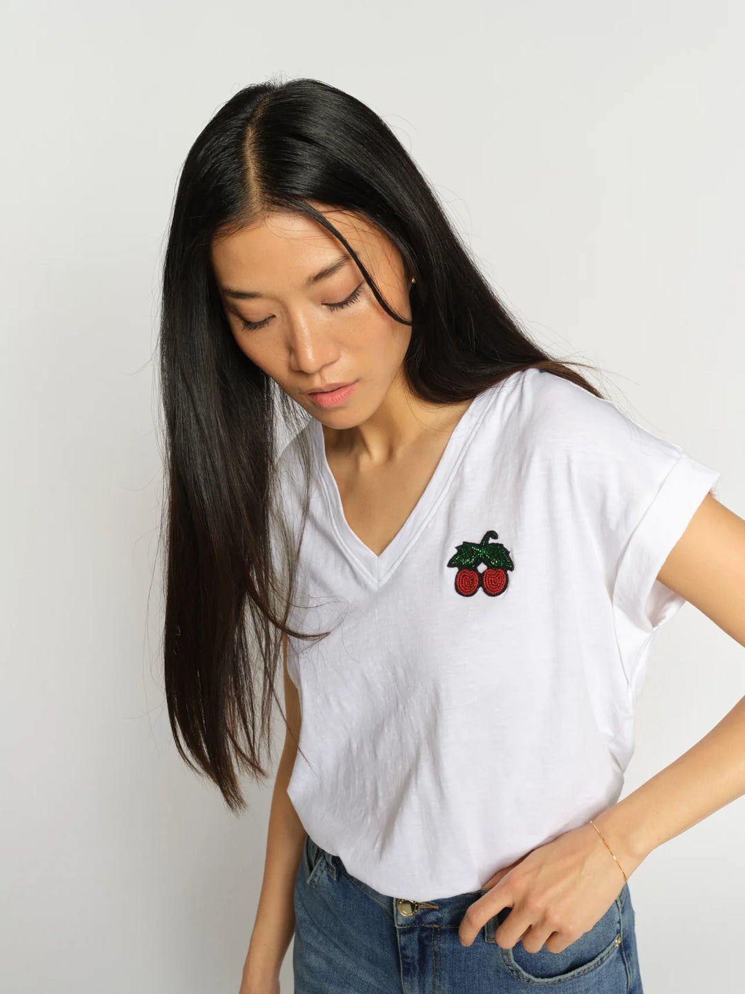 Mos Mosh - Silao V-SS Tee - White