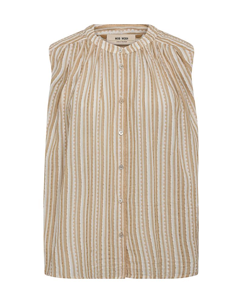 Mos Mosh - Amelia Stripe SL Blouse - Sesame