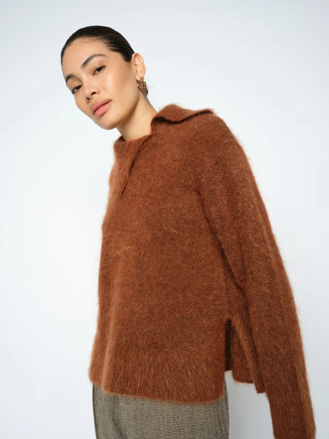 Mos Mosh - MMKatri Alila Mohair Knit - Downtown Brown