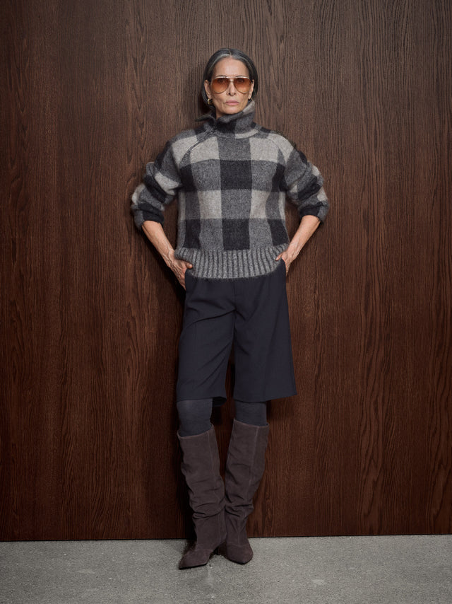 Mos Mosh - MMMaija Check Knit - Black