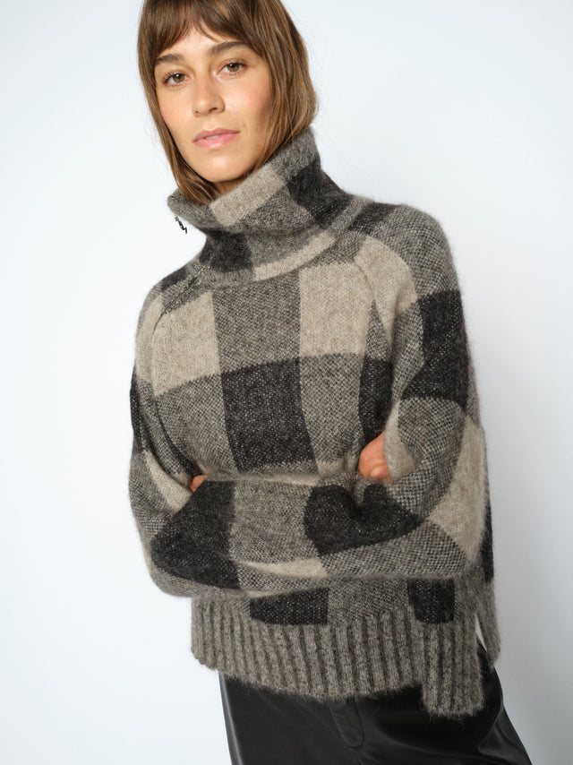 Mos Mosh - MMMaija Check Knit - Black
