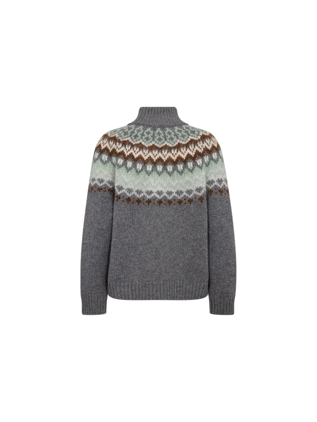 Mos Mosh - MMDaya Fjord Highneck Knit - Thunderstorm