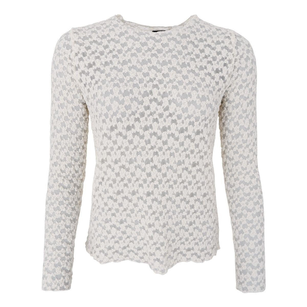 Black Colour - Blair LS Lace blouse - Off White