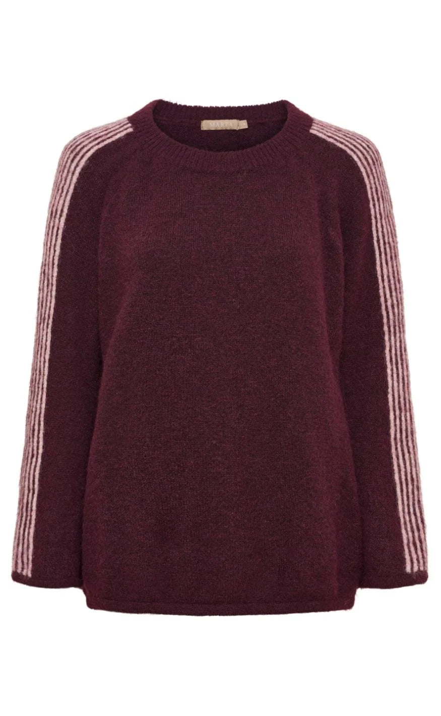 Marta - Velora Strik - Bordeaux039/Rose036